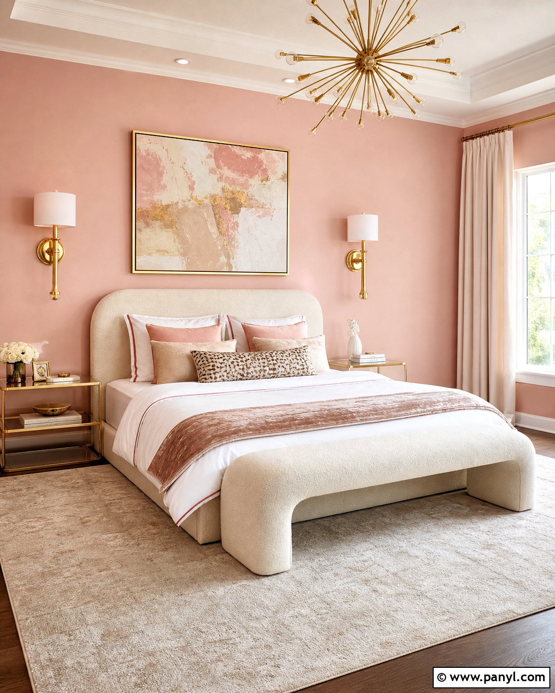 Pink And Gold Accent Wall Bedroom - 20 pink accent wall bedroom ideas