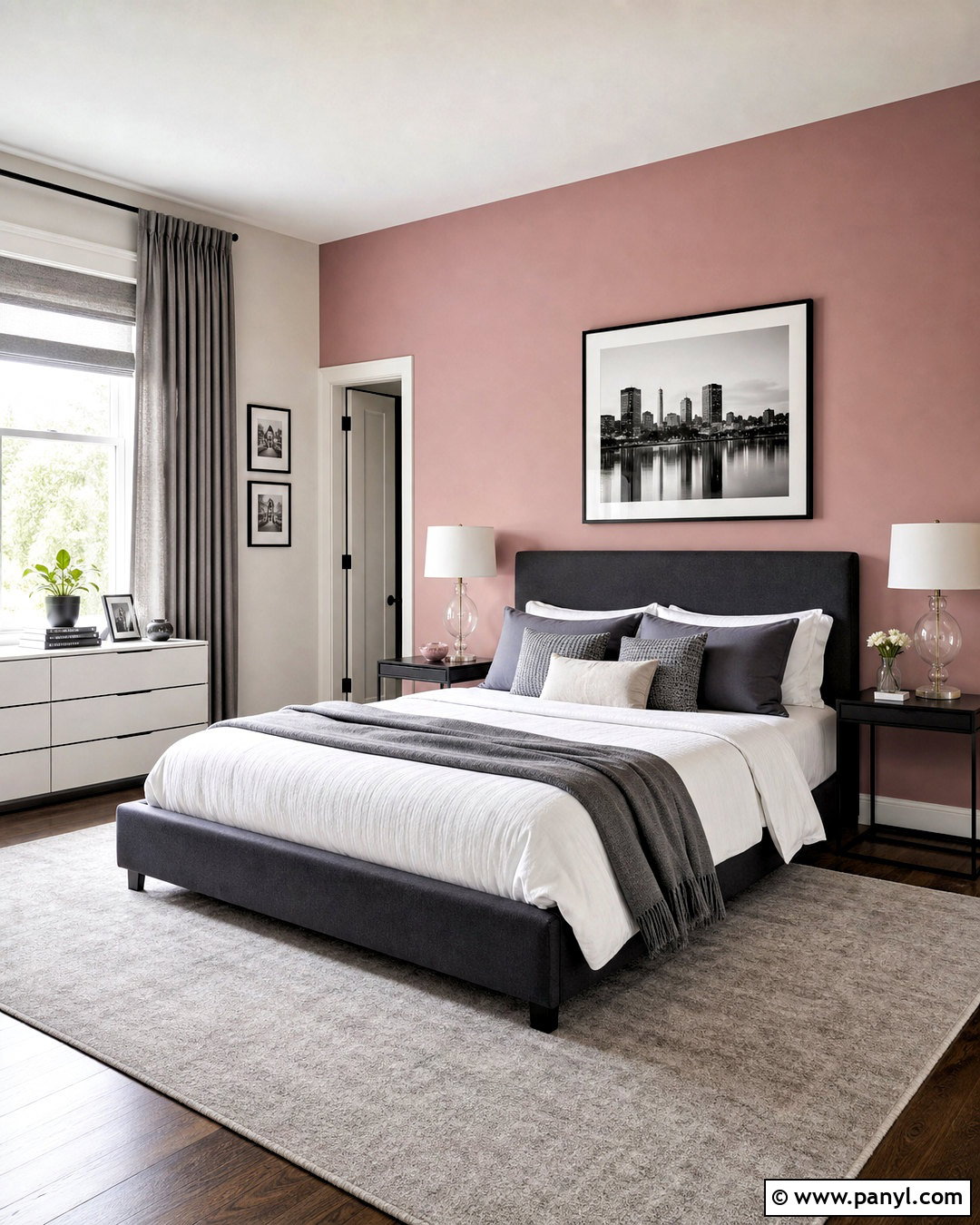 Pink And Gray Accent Wall Bedroom - 20 pink accent wall bedroom ideas