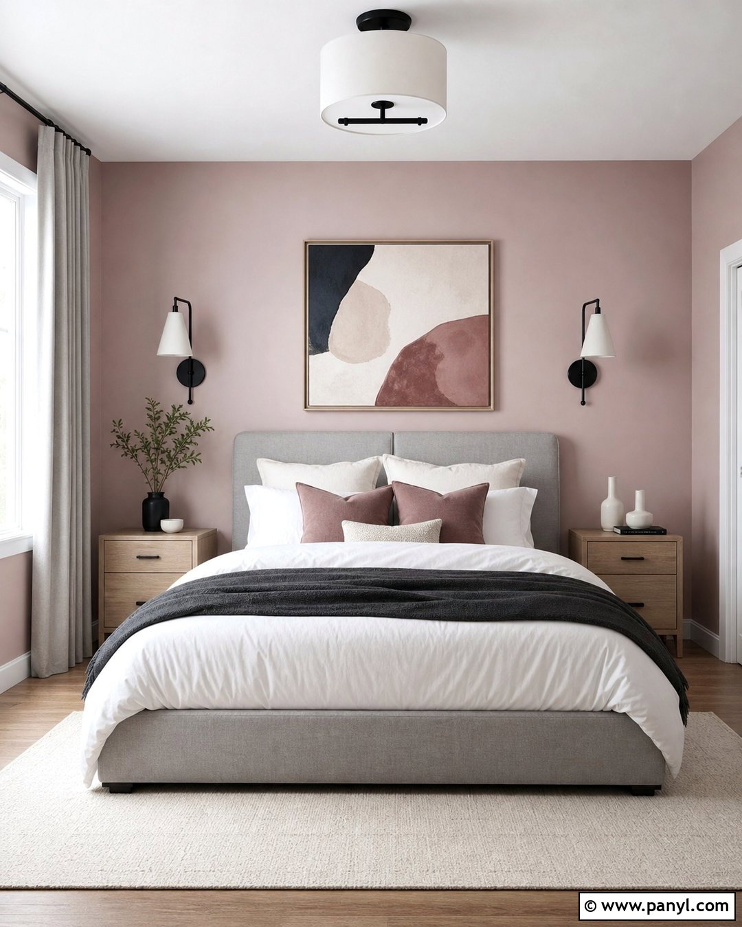 Pink And Gray Bedroom Accent Wall - 35 pink accent walls