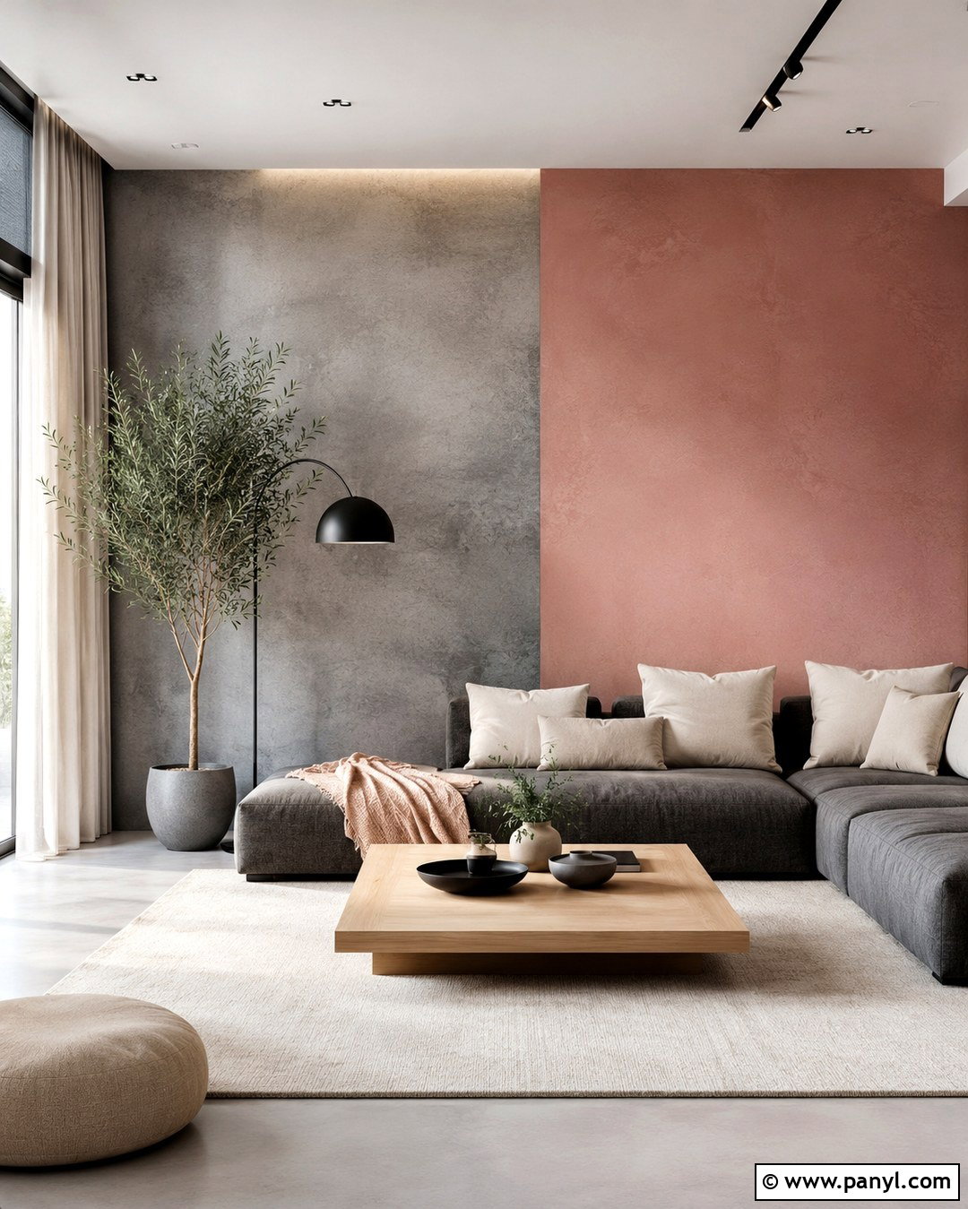 Pink And Gray Concrete Effect Walls - 20 Pink And Gray Walls