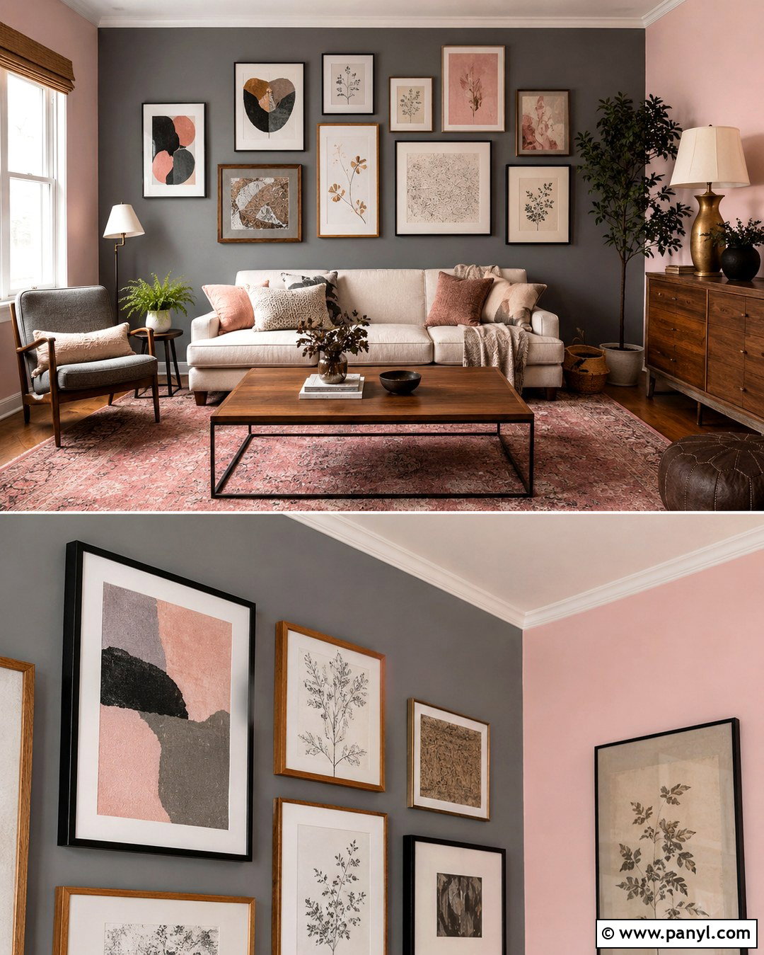Pink And Gray Gallery Wall - 20 Pink And Gray Walls