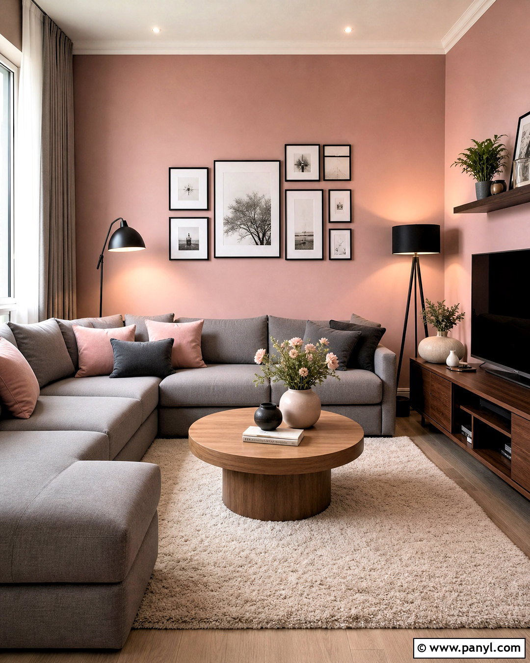 Pink And Gray Living Room - 20 pink room colors