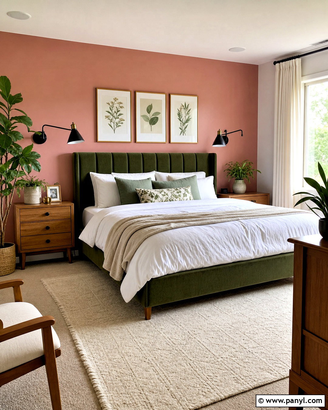 Pink And Green Accent Wall Bedroom - 20 pink accent wall bedroom ideas