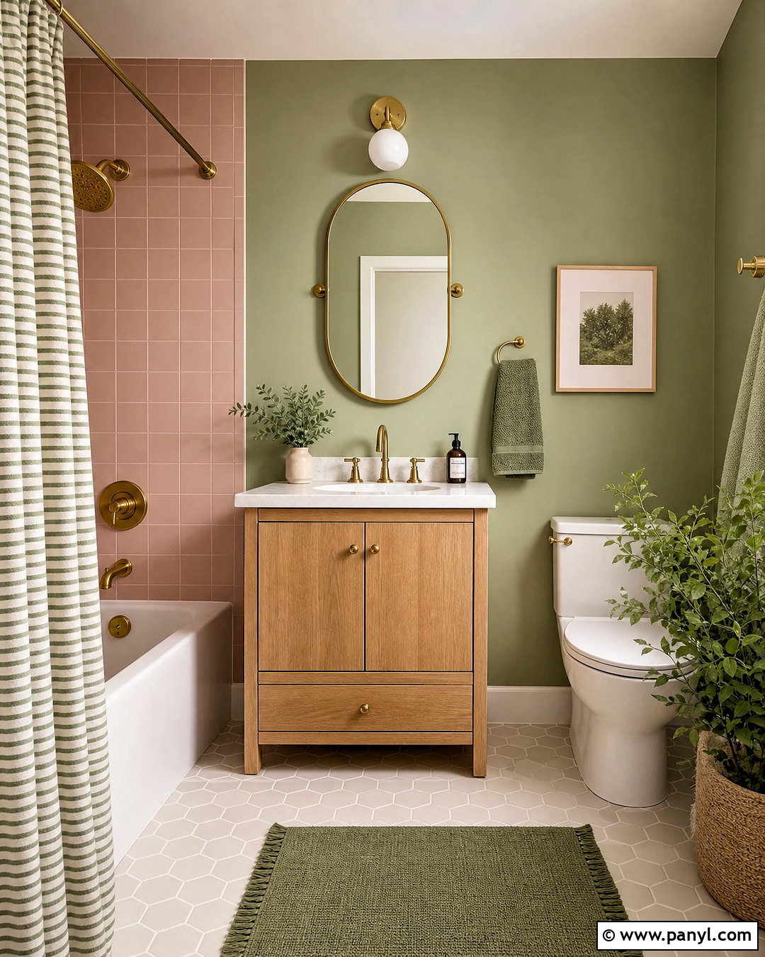 Pink And Green Bathroom - 20 small pink bathroom ideas