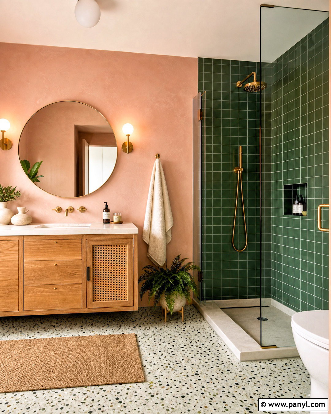 Pink And Green Bathroom - 20 modern pink bathroom ideas