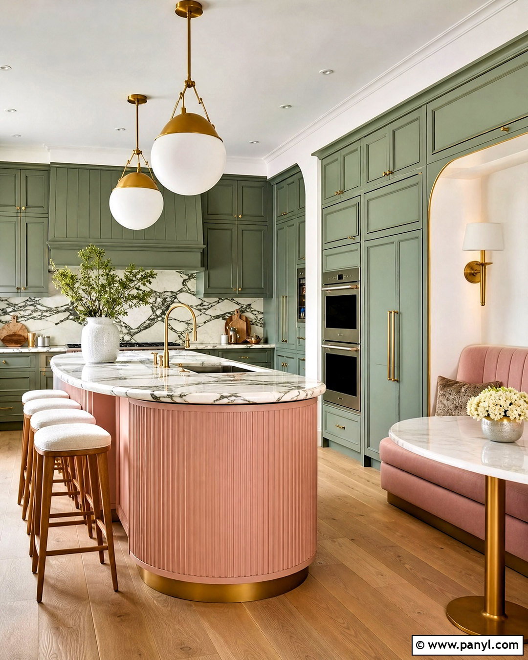 Pink And Green Luxury Kitchen - 20 pink and green kitchen ideas