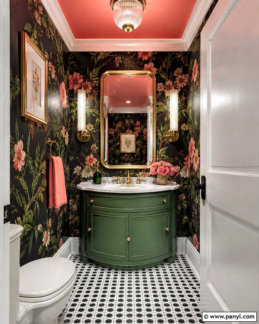 Pink And Green Powder Room - 20 pink and green bathroom ideas