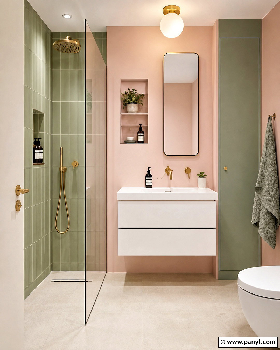 Pink And Green Small Bathroom - 20 pink and green bathroom ideas