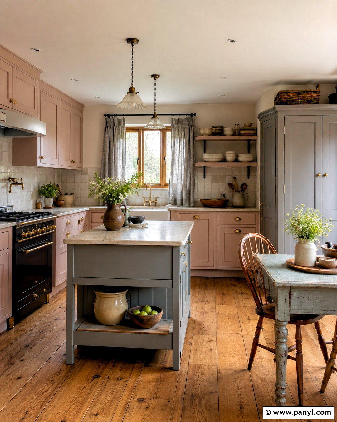 Pink And Grey Cottage Kitchen - 20 pink and grey kitchen ideas