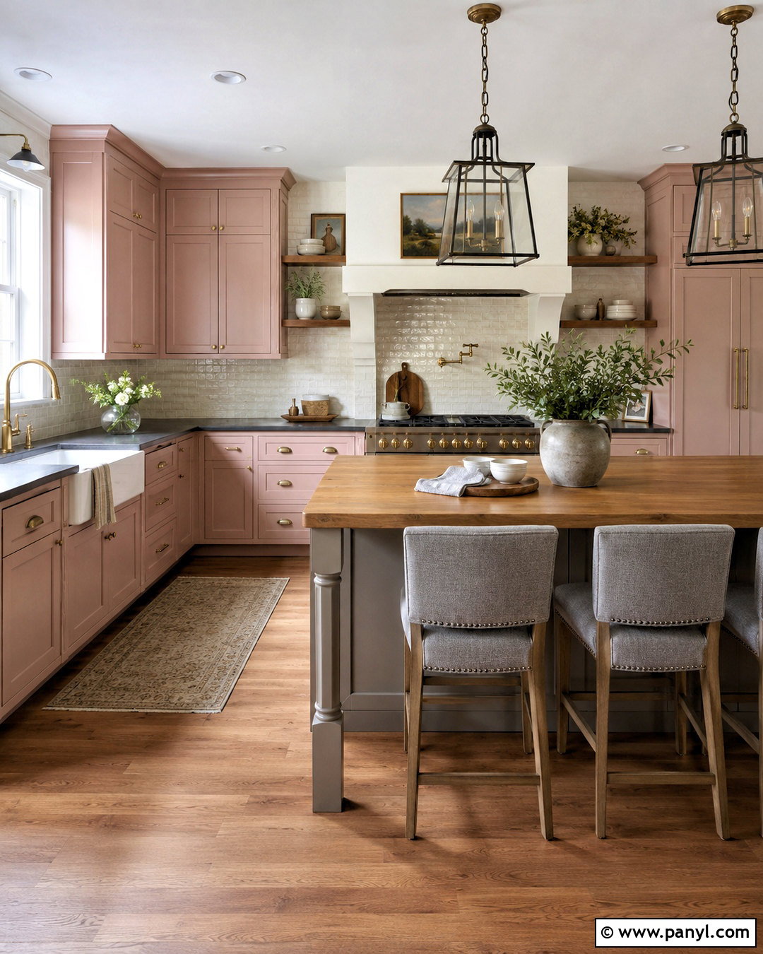 Pink And Grey Farmhouse Kitchen - 20 pink and grey kitchen ideas