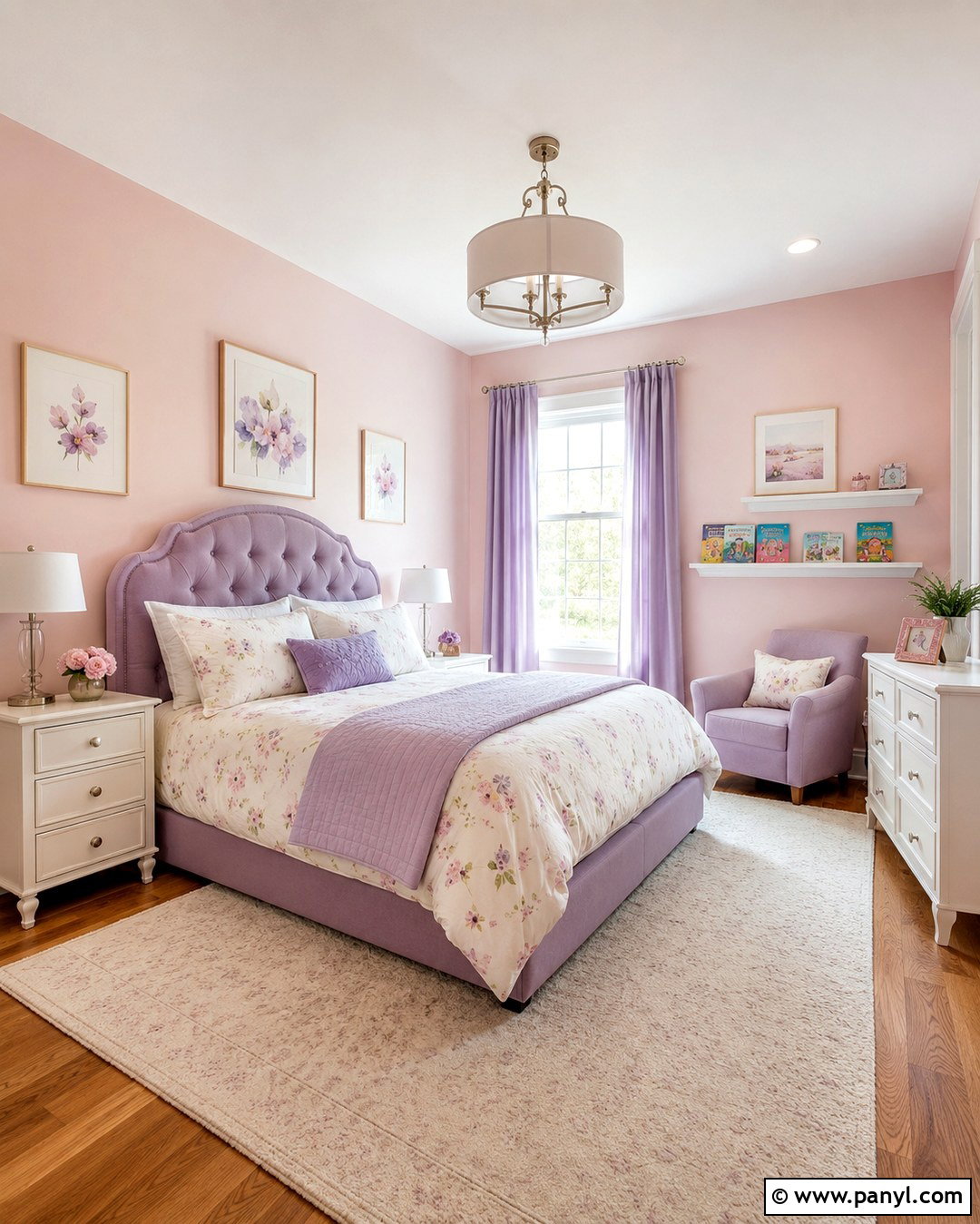 Pink And Lavender Girls Room - 20 Pink Wall Colors For Girls Room Ideas