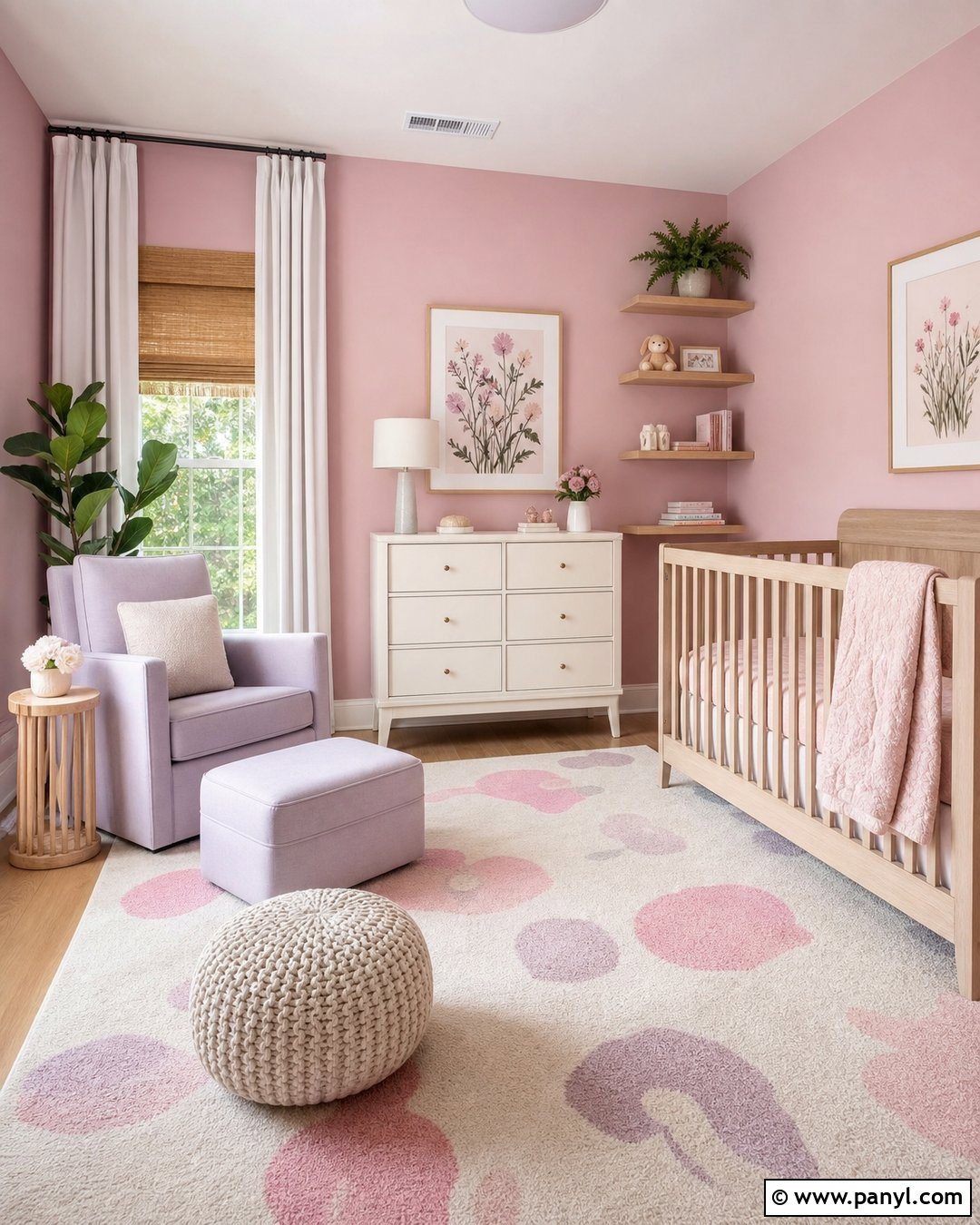 Pink And Lavender Nursery - 25 Pink Walls Nursery Ideas