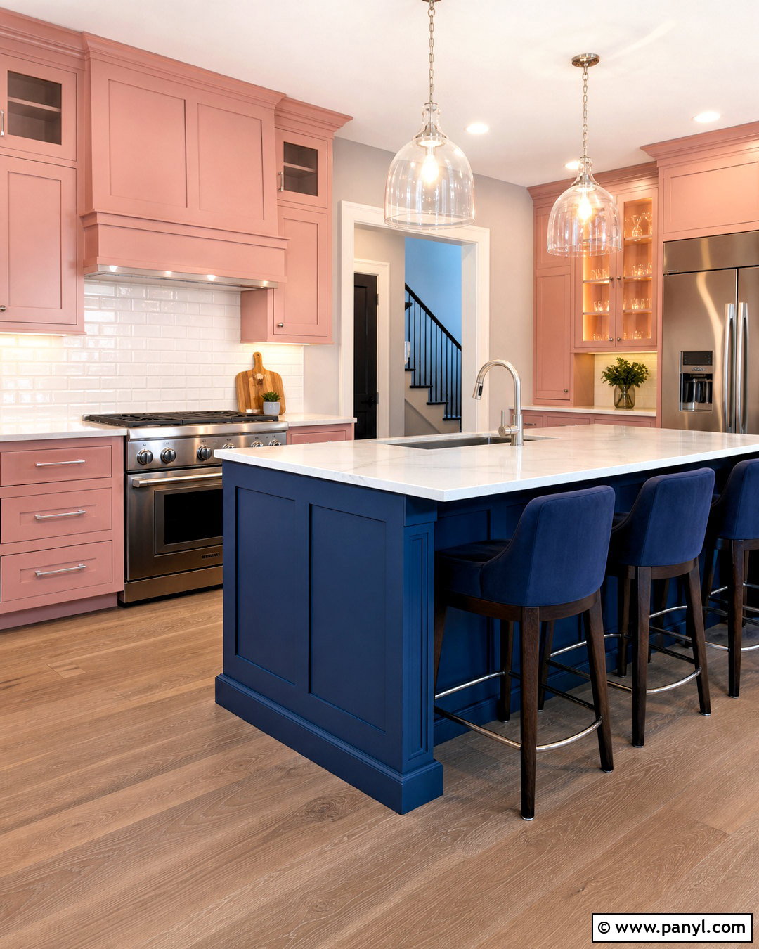 Pink And Navy Blue Kitchen - 20 pink kitchen inspiration ideas