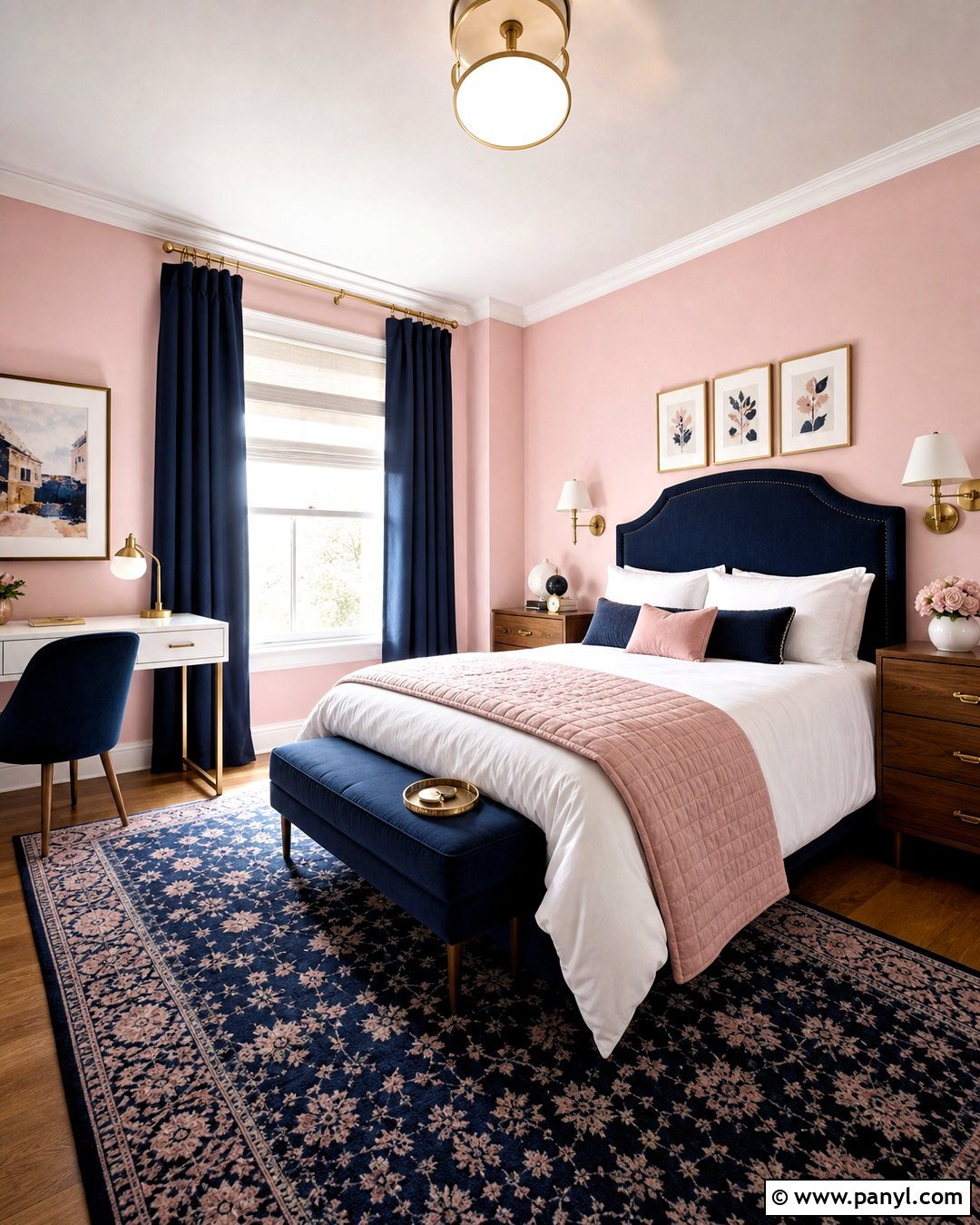 Pink And Navy Girl Bedroom - 20 girl bedroom designs pink ideas