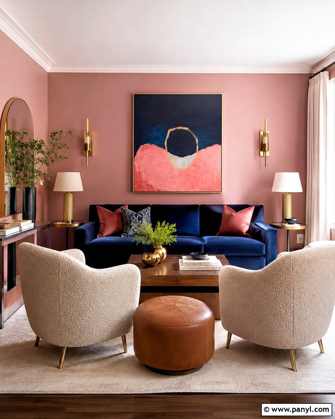 Pink And Navy Living Room Walls - 20 pink room walls