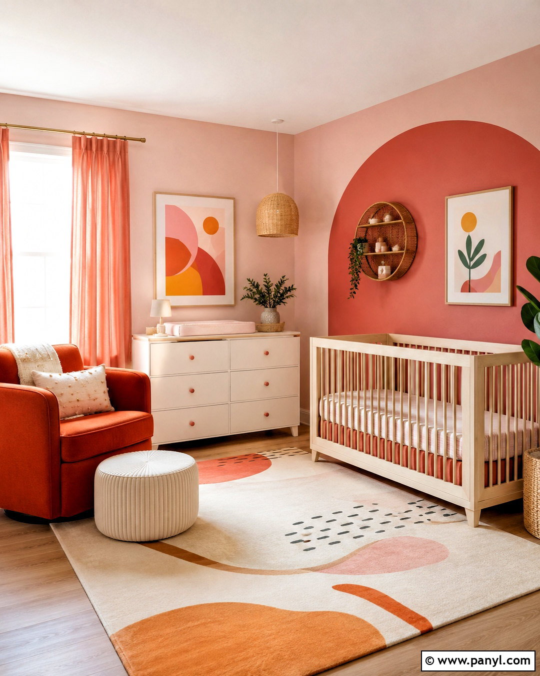 Pink And Orange Nursery - 20 colorful nursery ideas