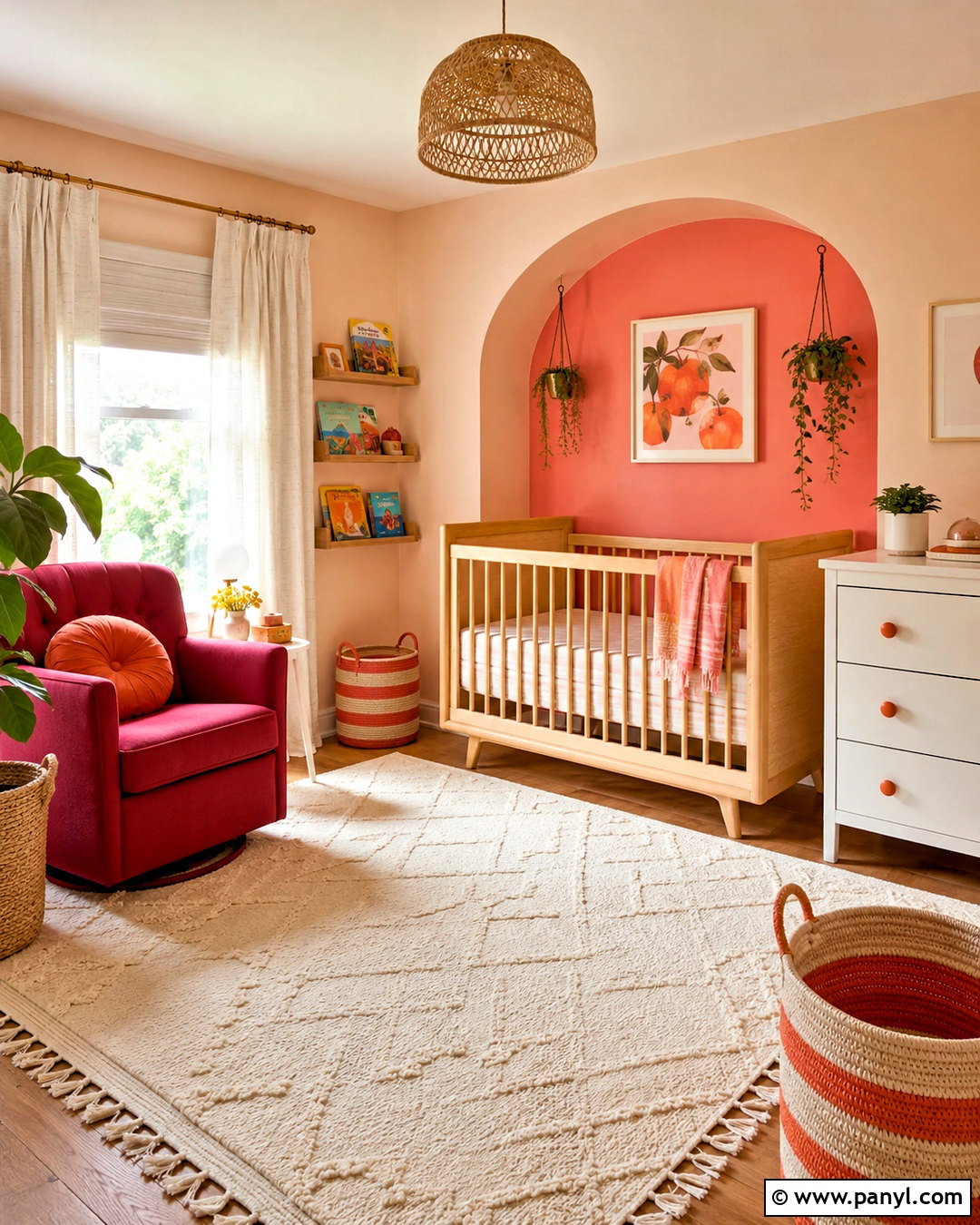 Pink And Orange Nursery - 20 bright nursery ideas