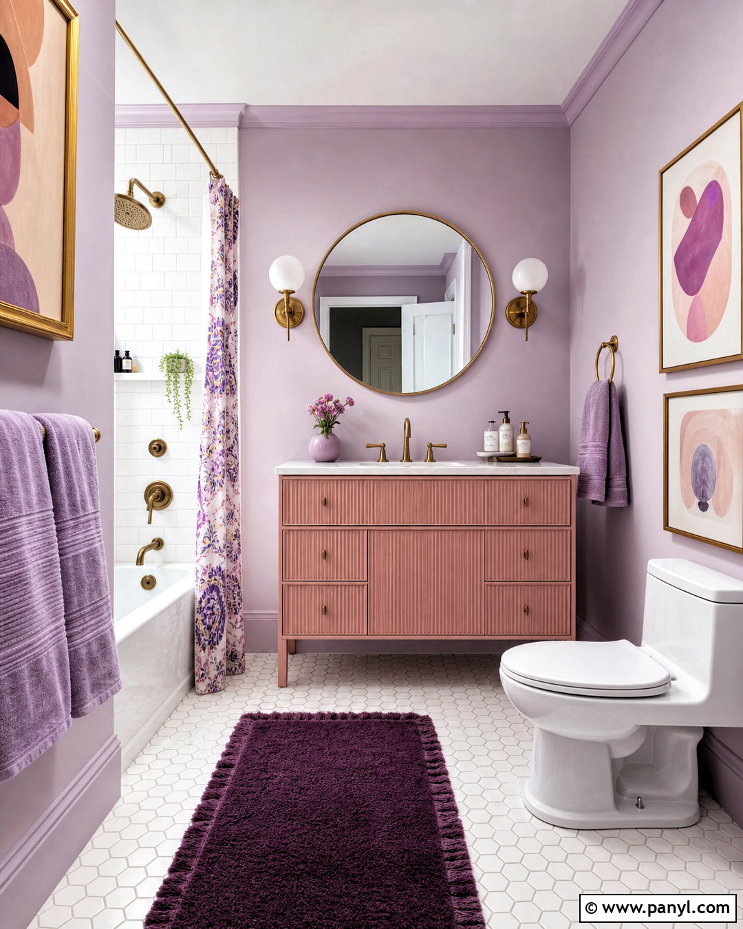 Pink And Purple Bathroom - 20 purple bathroom aesthetic ideas