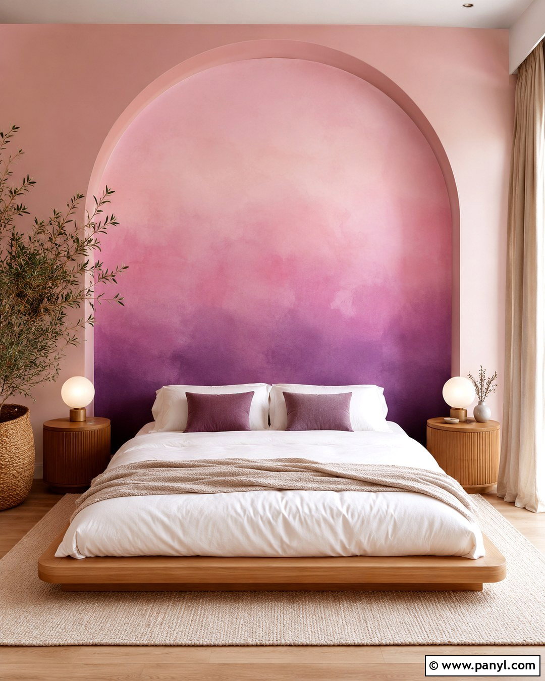 Pink And Purple Ombre Arch Wall - 20 Pink And Purple Ombre Wall Ideas