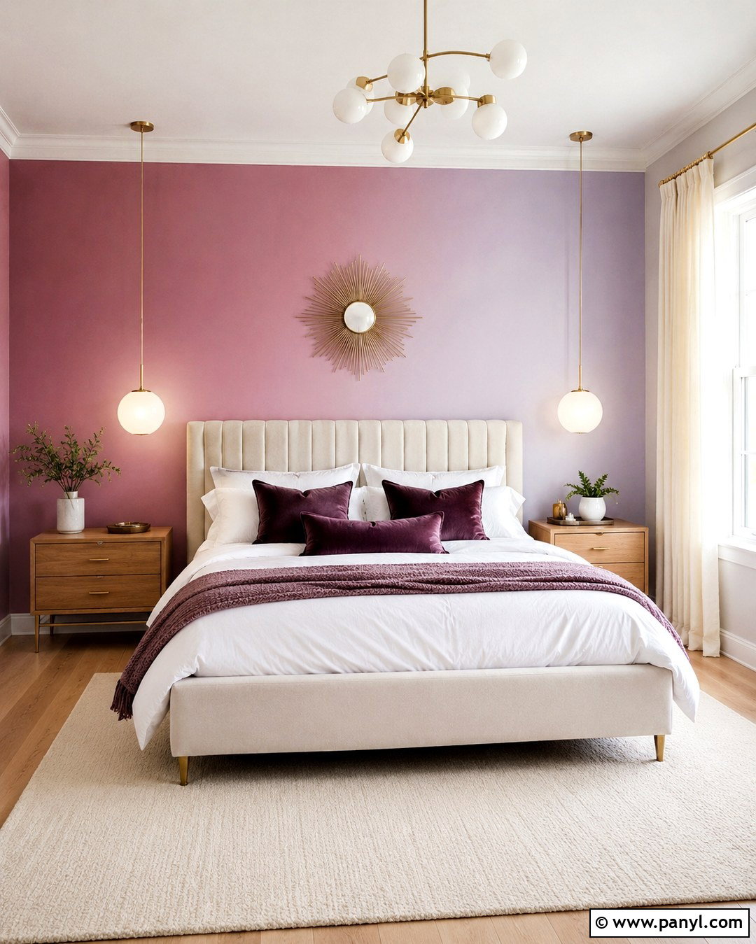 Pink And Purple Ombre Bedroom Wall - 20 Ombre Pink Wall Ideas