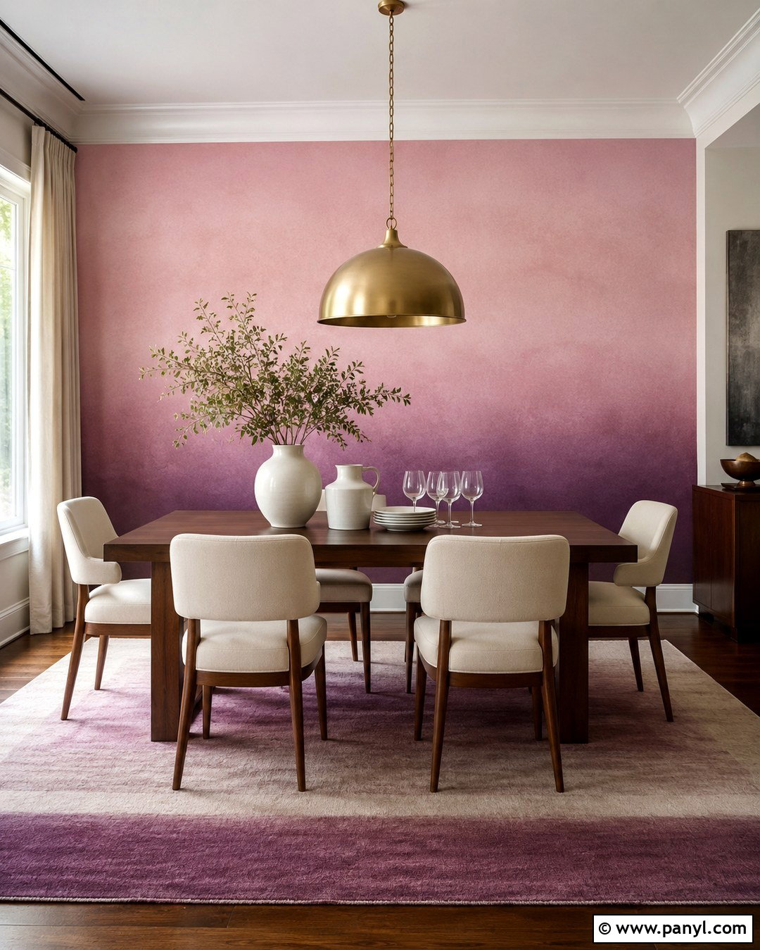 Pink And Purple Ombre Dining Room Wall - 20 Pink And Purple Ombre Wall Ideas
