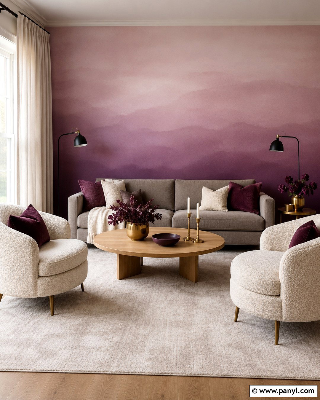 Pink And Purple Ombre Living Room Wall - 20 Pink And Purple Ombre Wall Ideas
