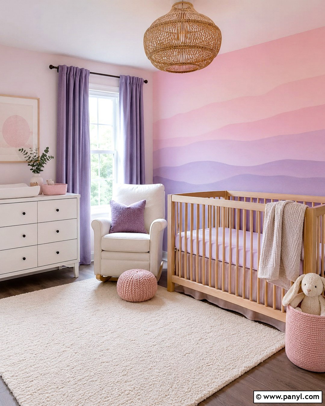 Pink And Purple Ombre Nursery Wall - 20 Pink And Purple Ombre Wall Ideas