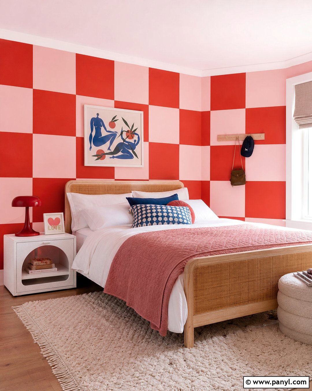 Pink And Red Checkered Wall Paint - 30 checkered wall paint ideas