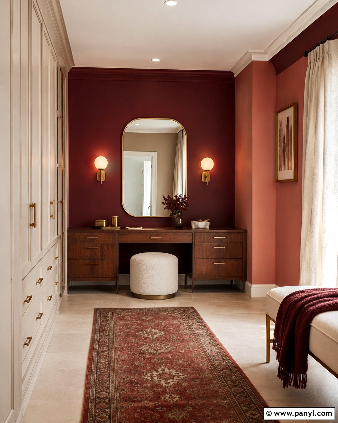 Pink And Red Dressing Room Walls - 20 Each Wall Different Color Ideas
