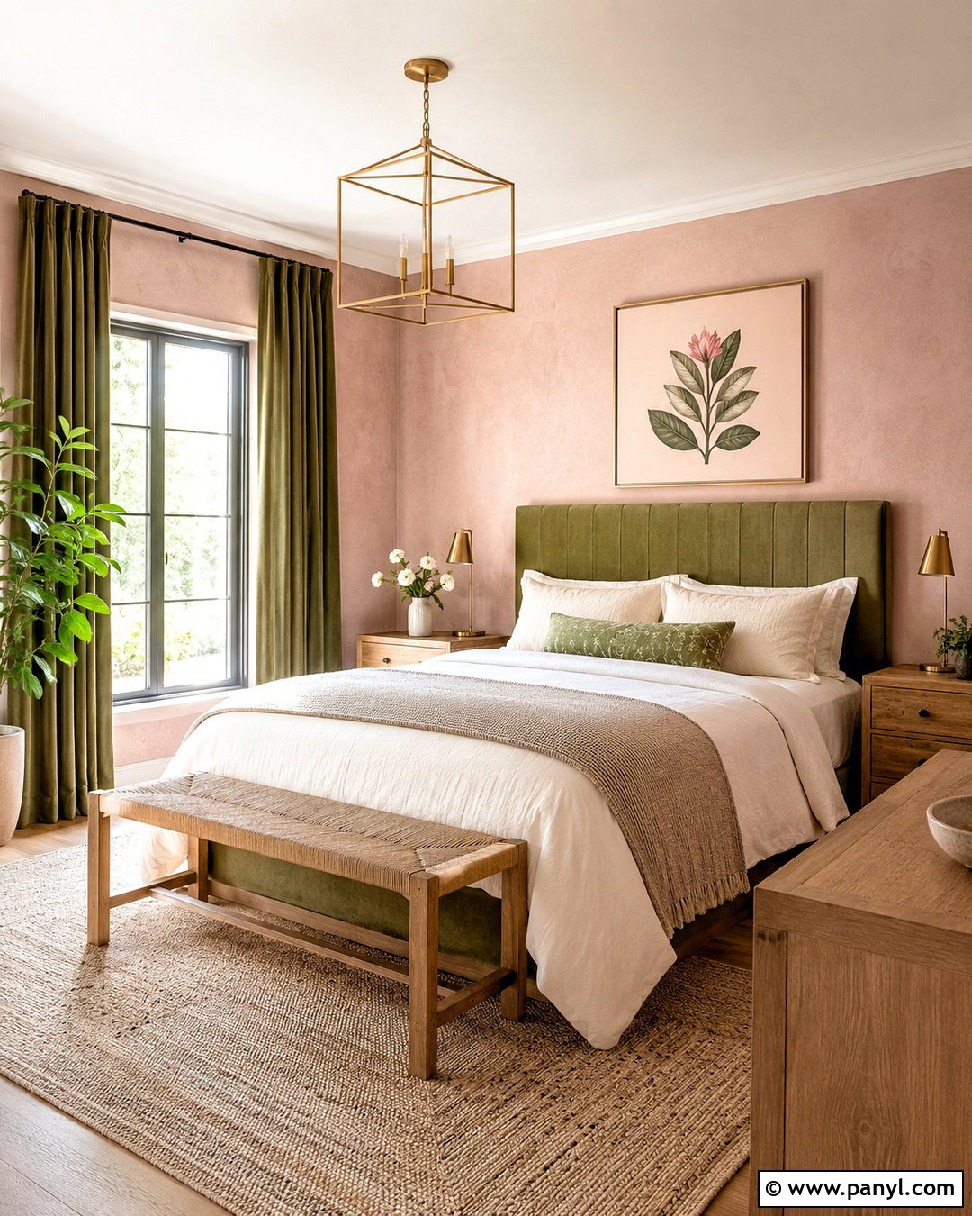 Pink And Sage Green Bedroom - 20 pink paint bedroom ideas