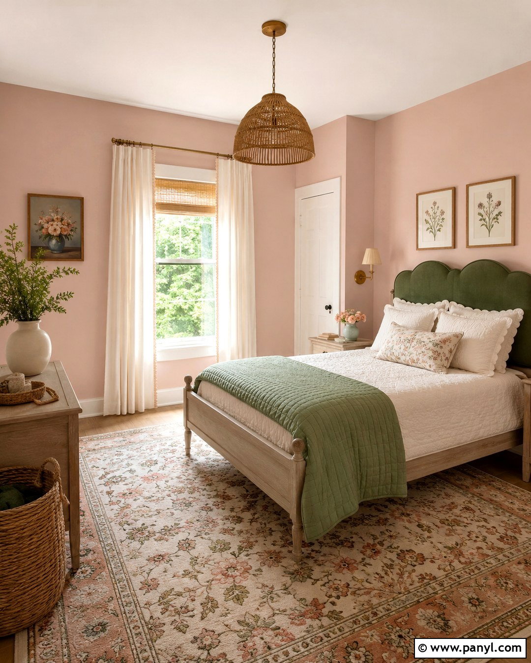 Pink And Sage Green Girls Room - 20 Pink Wall Colors For Girls Room Ideas