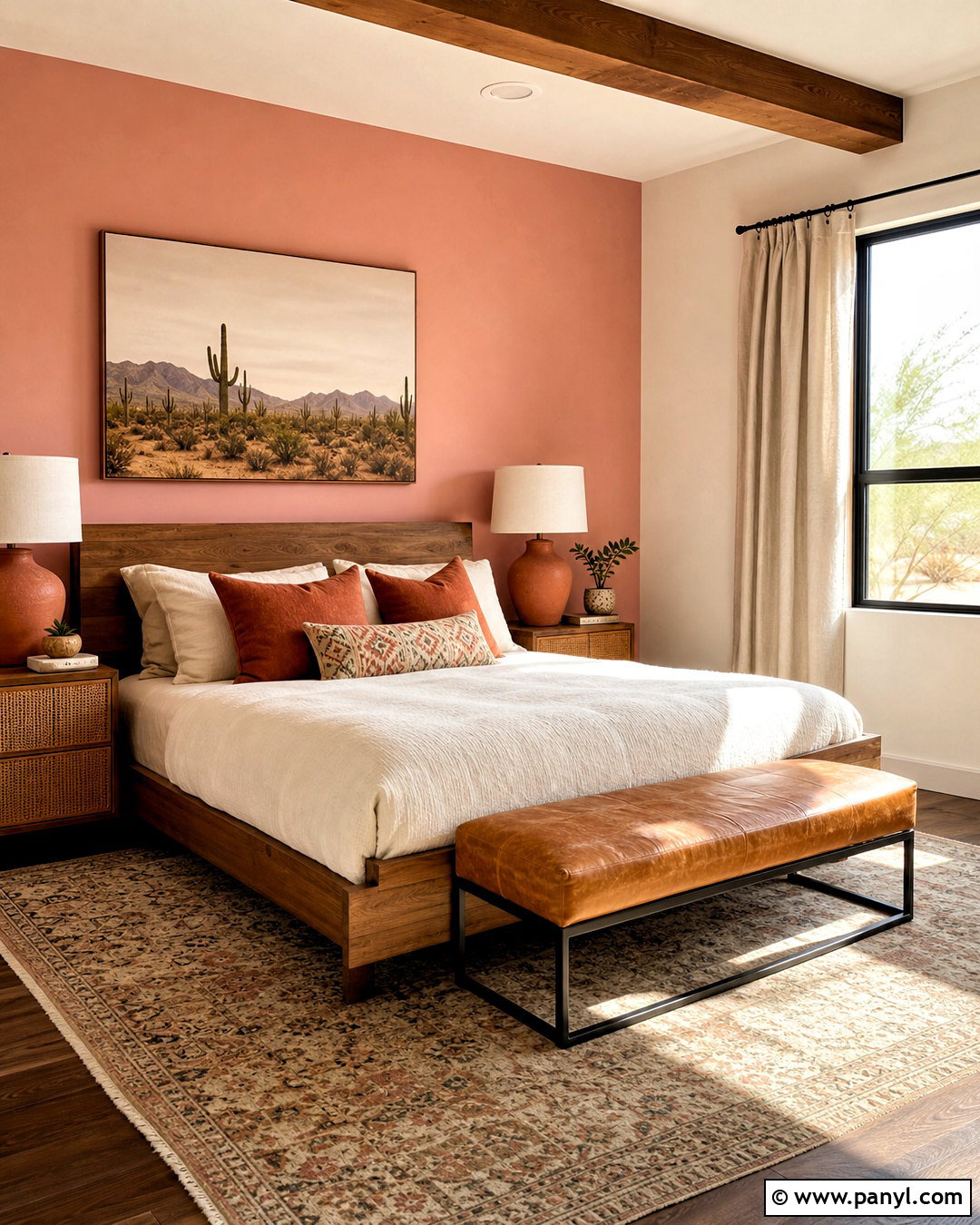 Pink And Terracotta Accent Wall Bedroom - 20 pink accent wall bedroom ideas