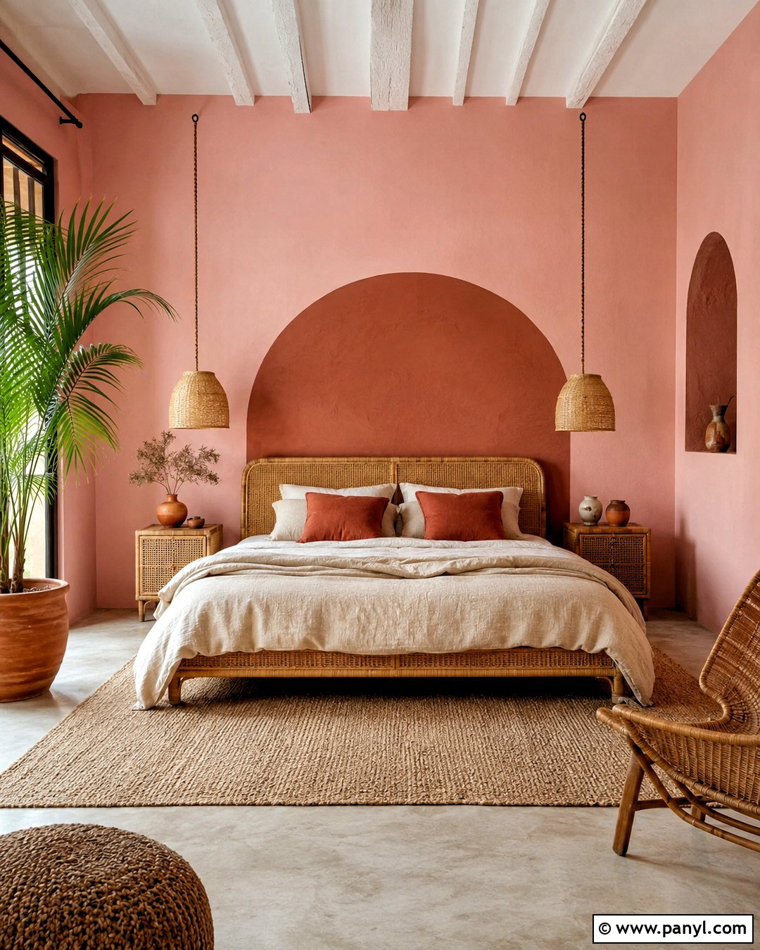 Pink And Terracotta Bedroom - 20 pink paint bedroom ideas