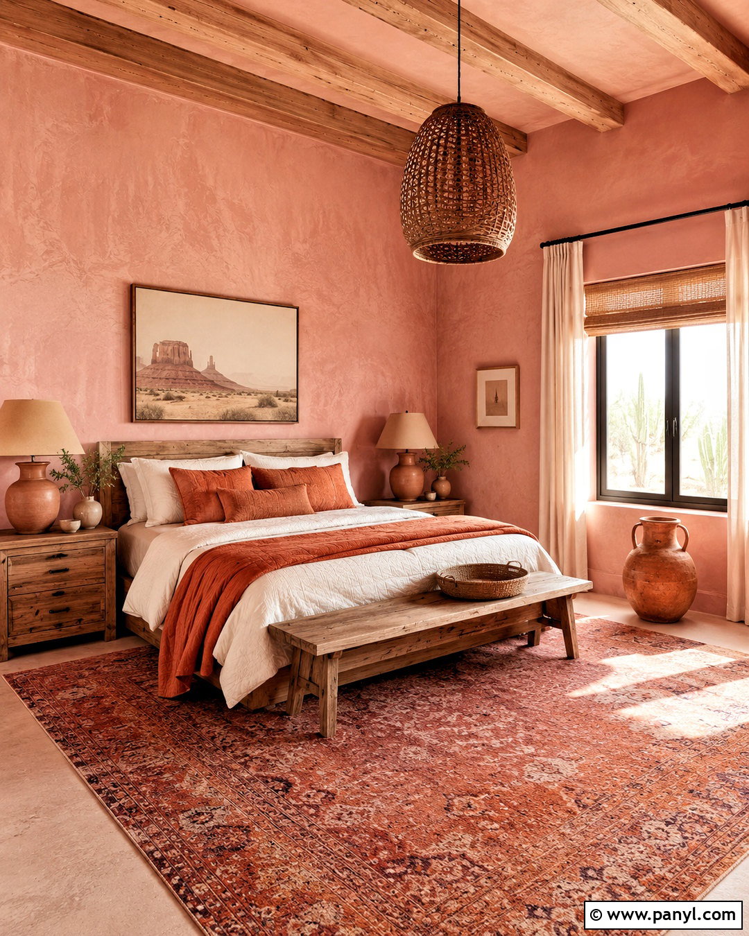Pink And Terracotta Limewash Bedroom - 20 pink limewash bedroom ideas