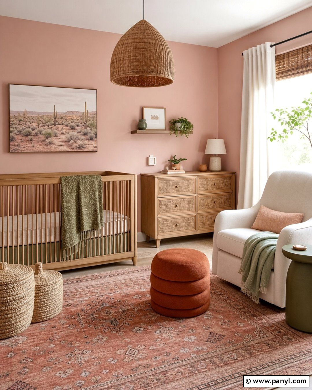 Pink And Terracotta Nursery - 25 Pink Walls Nursery Ideas