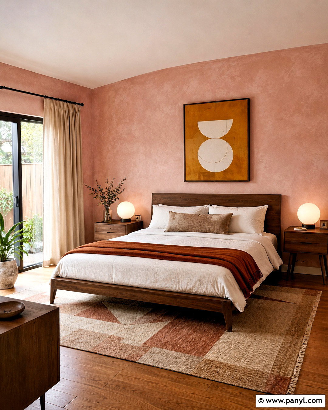 Pink And Walnut Limewash Bedroom - 20 pink limewash bedroom ideas