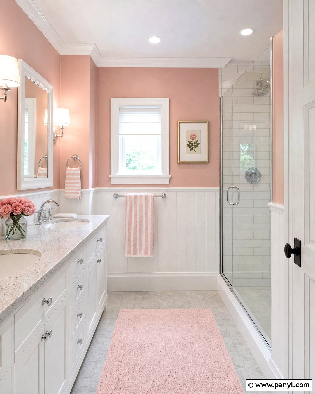Pink And White Bathroom - 20 pink bathroom paint ideas