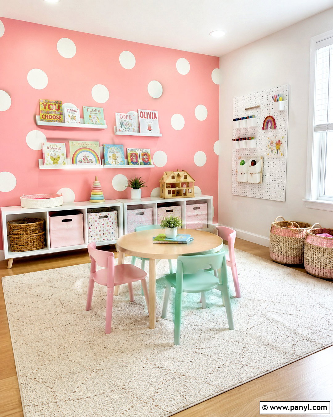 Pink And White Polka Dot Wallpaper Playroom - 20 pink and white polka dots wallpaper ideas