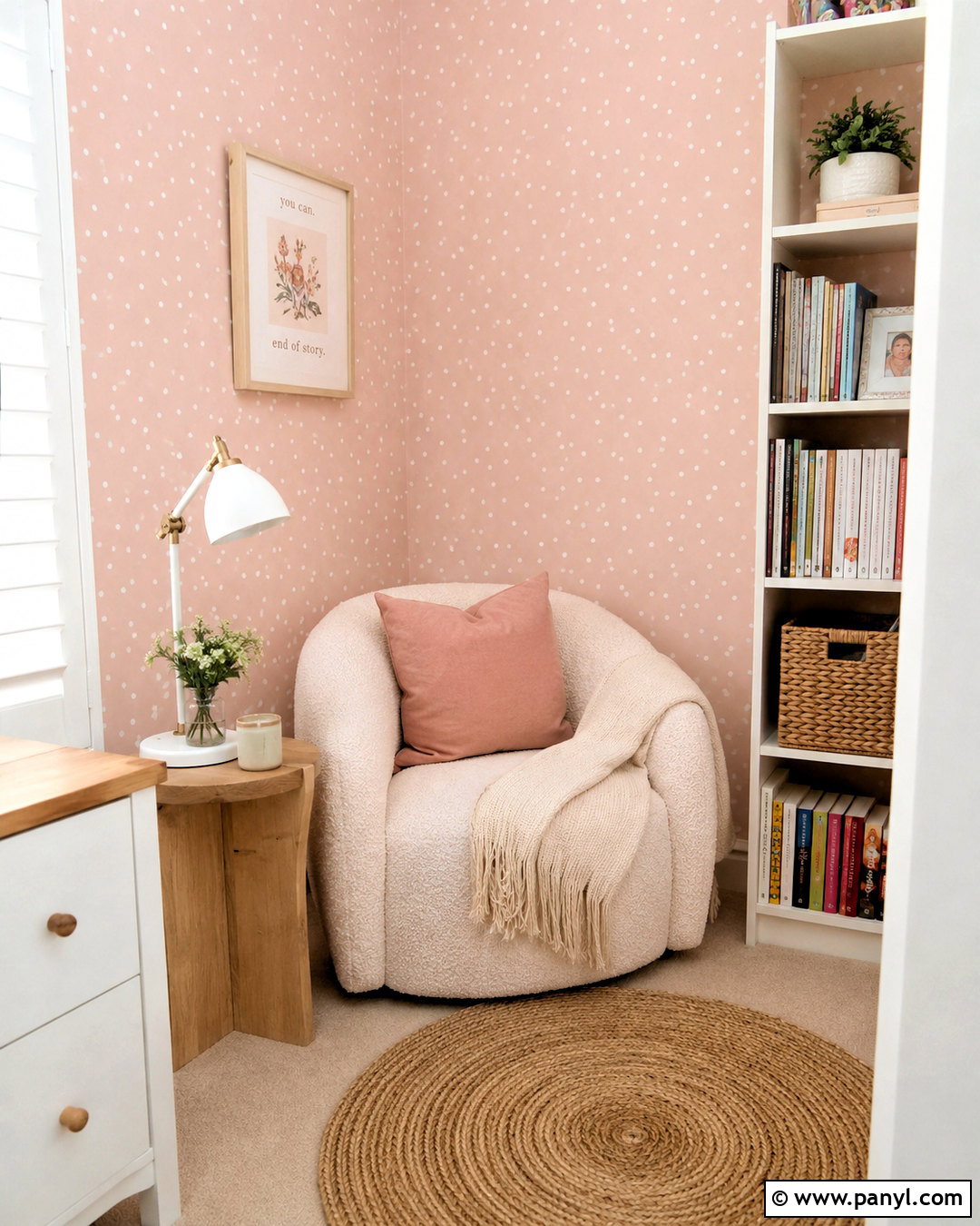 Pink And White Polka Dot Wallpaper Reading Nook - 20 pink and white polka dots wallpaper ideas