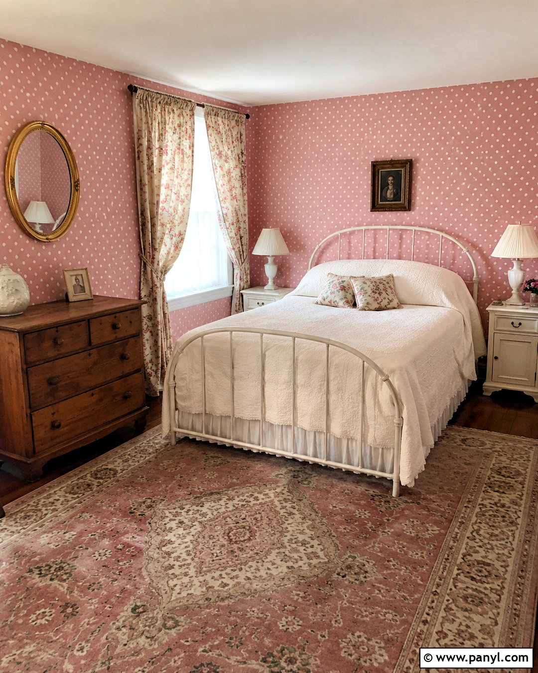 Pink And White Polka Dot Wallpaper Vintage Bedroom - 20 pink and white polka dots wallpaper ideas