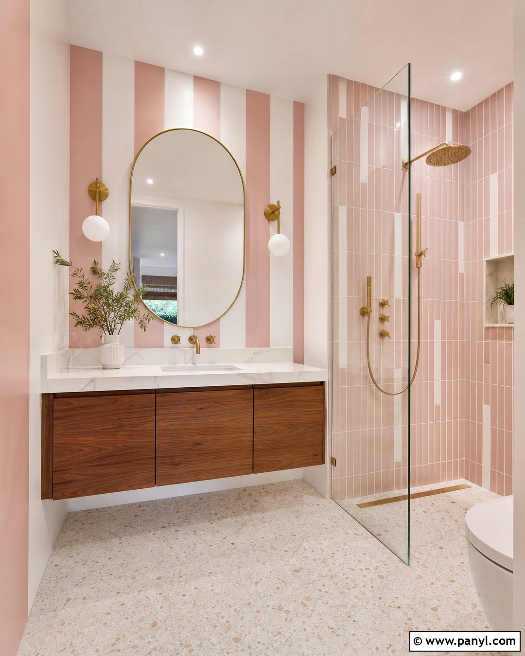 20 Elegant Bathroom With Striped Walls: Timeless Style Tips