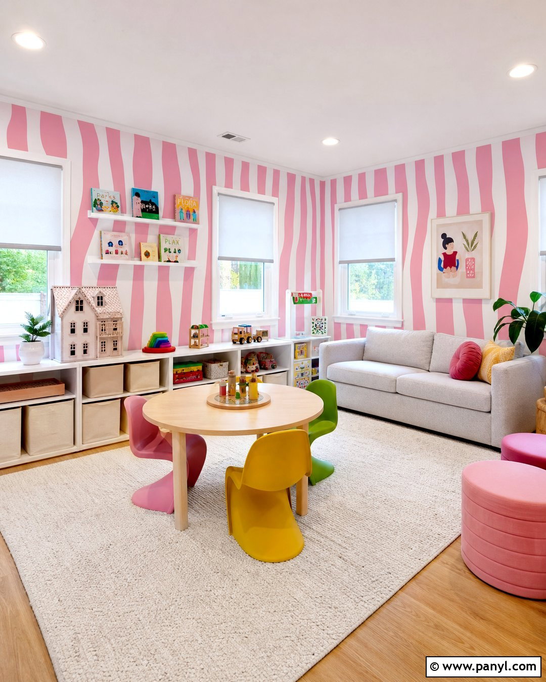 Pink And White Striped Playroom - 30 Pink And White Striped Walls