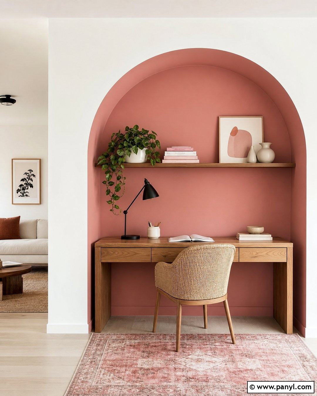 Pink Arch Accent Wall - 35 Pink Painted Walls