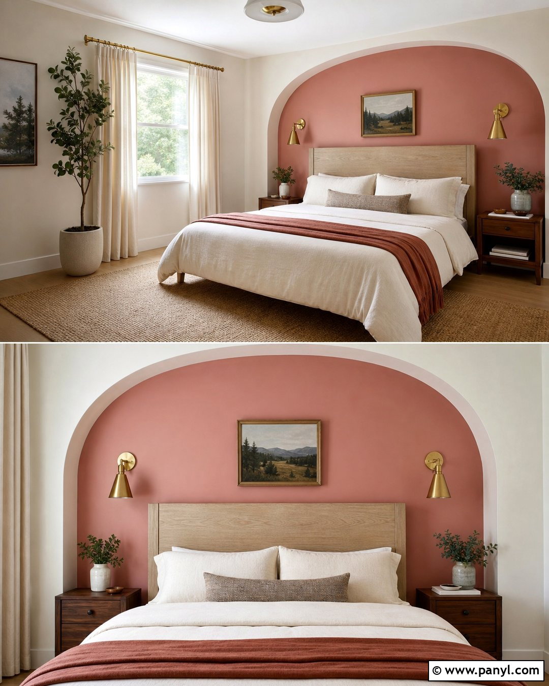 Pink Arch Accent Wall - 50 Pink Wall Ideas