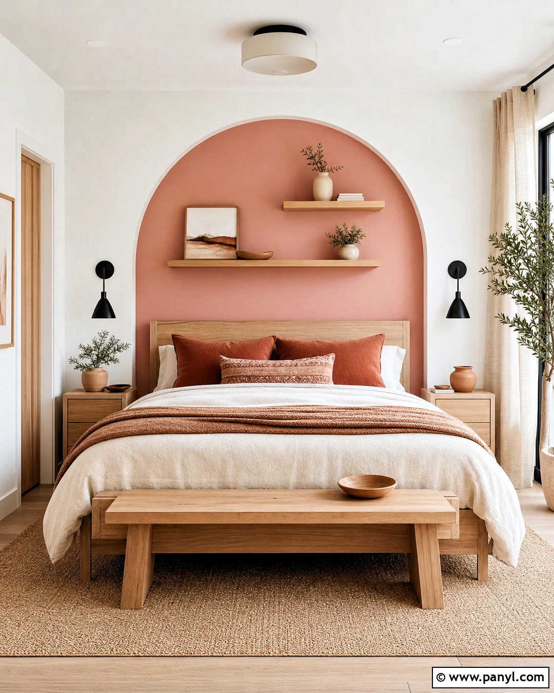 Pink Arch Accent Wall Bedroom - 20 pink accent wall bedroom ideas