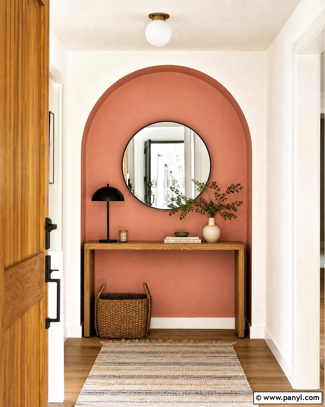 Pink Arch Feature Wall - 20 pink feature wall ideas