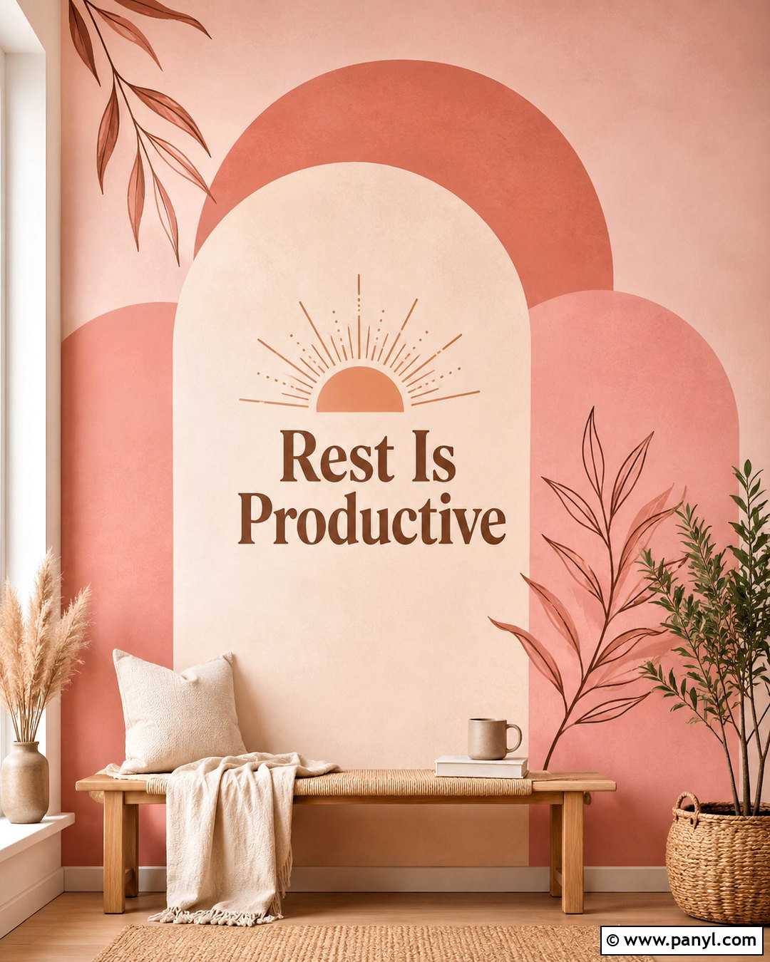 Pink Arch Self-Care Quote Wallpaper - 40 pink wallpaper with quotes
