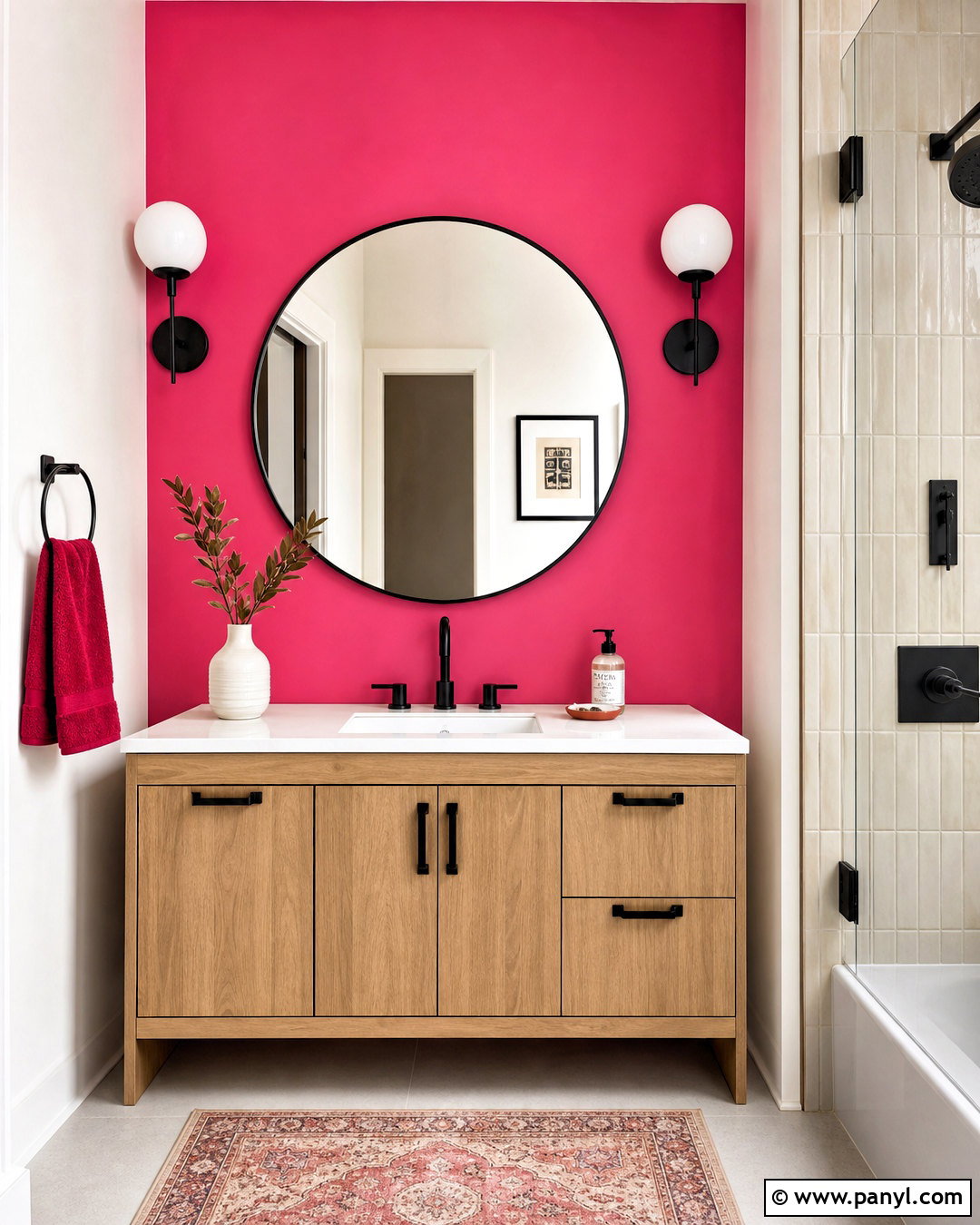 Pink Bathroom Accent Wall - 20 pink bathroom paint ideas