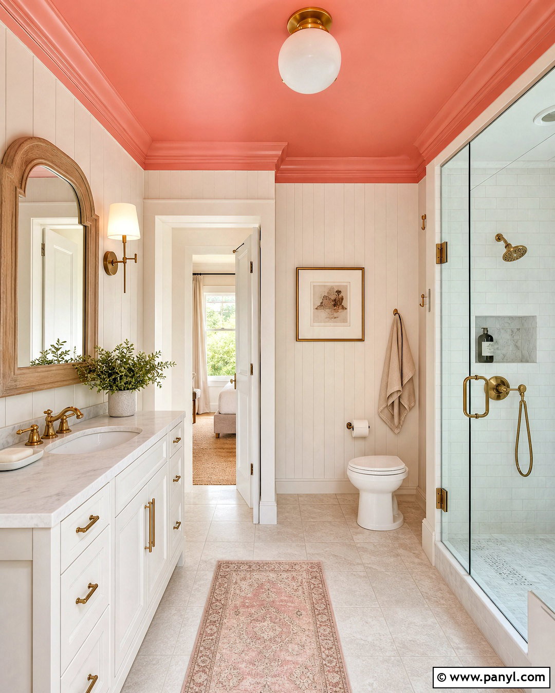 Pink Bathroom Ceiling - 20 pink bathroom paint ideas