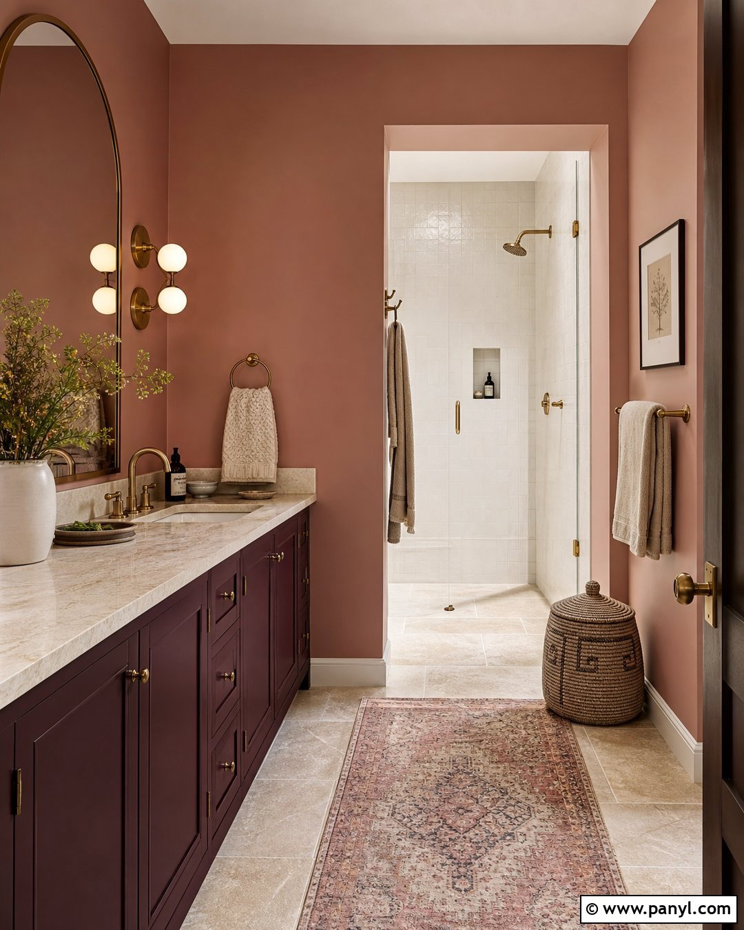Pink Bathroom Walls With Burgundy - 30 pink bathroom walls